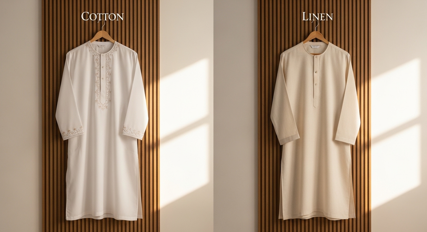mens cotton dress, linen attire
